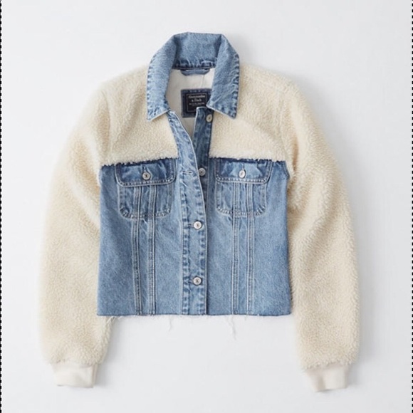 Abercrombie sherpa jean jacket - Picture 5 of 8